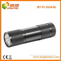 Factory Supply Promotional 9 led Aluminum cheap small flashlight with 3*AAA battery